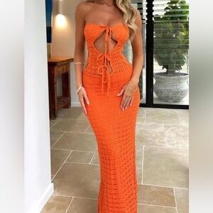 Outcast Clothing Mako Crochet Maxi Dress